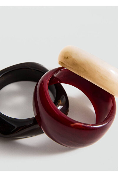 MANGO Woman 3'lü hacimli kombine maksi bilezik seti