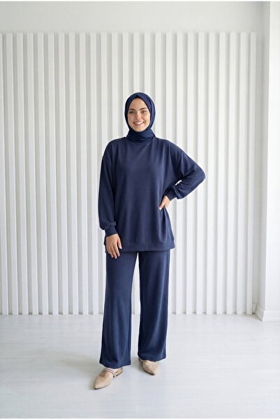 BENAHOLL Σετ Παντελονιού Pera Oversize Pike-NL845 Ναυτικό Μπλε