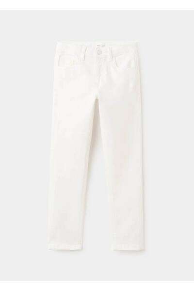 MANGO Kids Orta bel slim jean pantolon