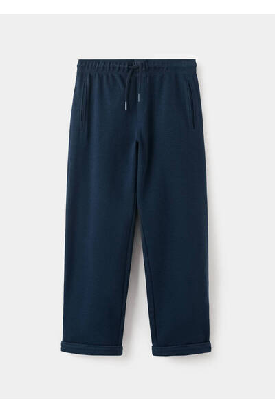 MANGO Kids Pamuk pantolon paça kıvırma