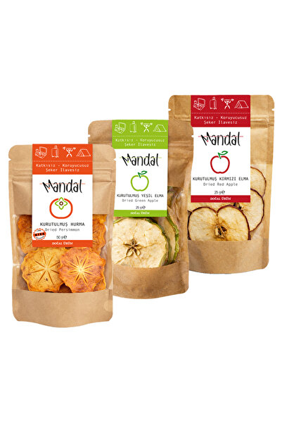 Mandal 100 Grams of Dried Dates, Green and Red Apple Slices