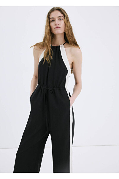 MANGO Woman Halter yaka keten tulum