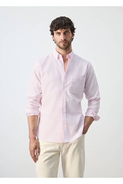 MANGO Man %100 pamuk hafif regular fit Oxford gömlek