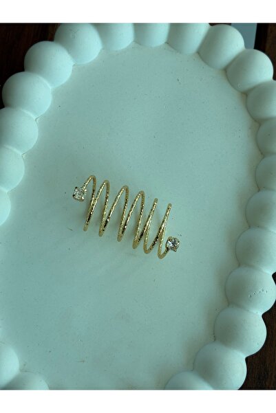 mibrillo Hande Erçel Latest Fashion Spiral Gold Ring