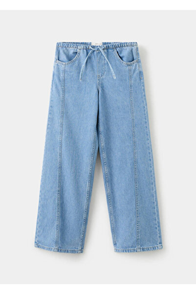 MANGO Kids Dikiş detaylı wideleg jean