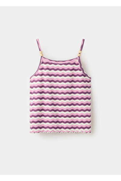 MANGO Kids Fisto detaylı askılı tişört