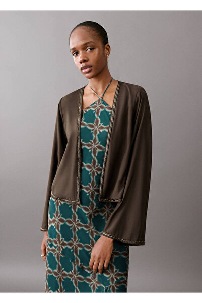 Mango Teen Flowing kimono jacket with sparkles