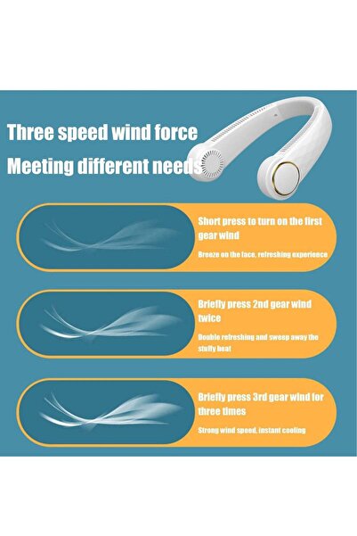 Arabest Bladeless Neck Fan, Hands-Free Wearable Cooling, 3-Speed USB Recharge...