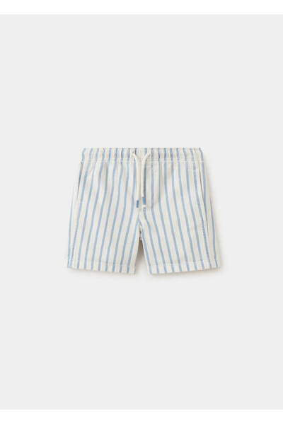 MANGO Baby Çizgili denim şort