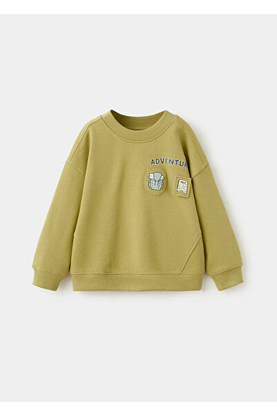 MANGO Baby Desenli pamuklu sweatshirt