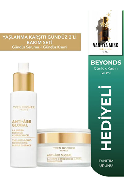 Yves Rocher Kırışıklık & İnce Çizgi Karşıtı Gündüz Seti Yüz Kremi 50ml + Seru...