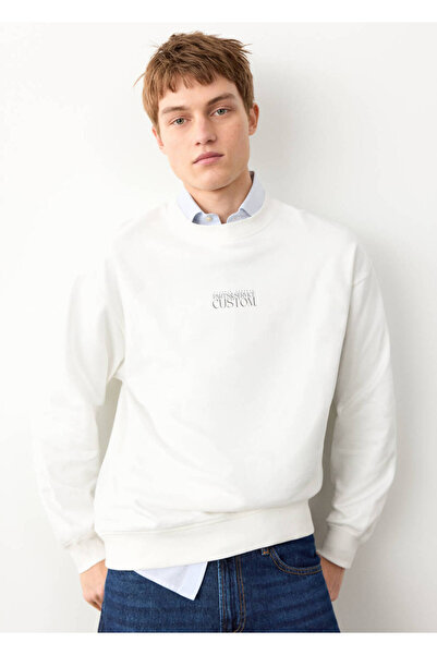 Mango Teen Desenli pamuklu sweatshirt