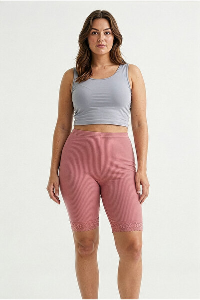 HNX Cotton Corded Textured Lace Leg Women's Tights