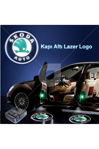 Sm Motors Skoda Araçlar Için Pilli Yapıştırmalı Kapı Altı Led Logo