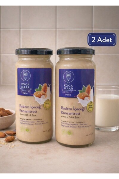 Kocamaar Çiftliği %100 Badem İçeceği Konsantresi Vegan Şeker İlavesiz 240 gr ...