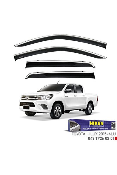 Niken Toyota Hilux 2015-2024 Kromlu Cam Rüzgarlığı 4 lü
