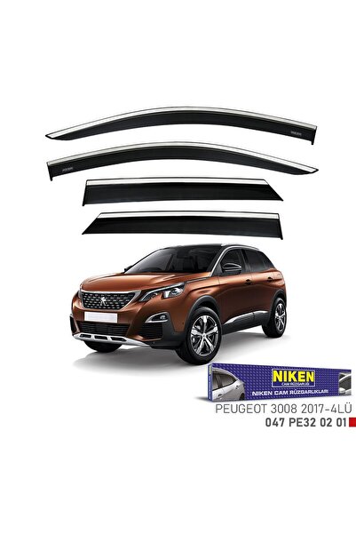 Niken Peugeot 3008 cam rüzgarlığı kromlu 2017+