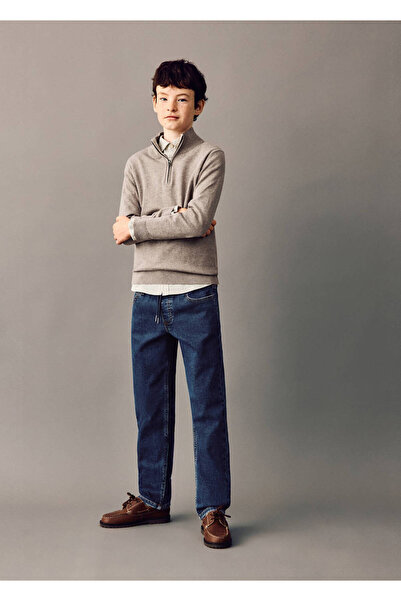 MANGO Kids Bequeme Jeanshose mit Kordelzug