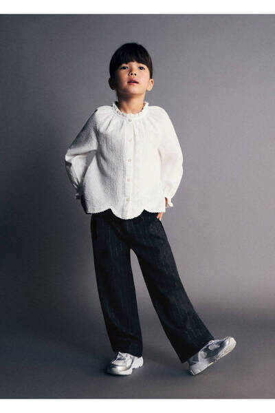 MANGO Baby Çizgili fiyonklu pantolon