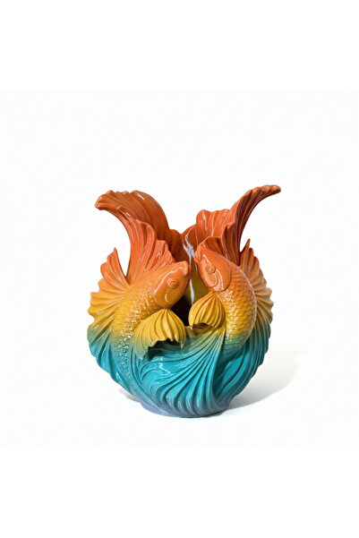 Atatuğ Hediyelik Decorative Koi Fish Figured Pen Holder & Vase - 3D Design Mo...