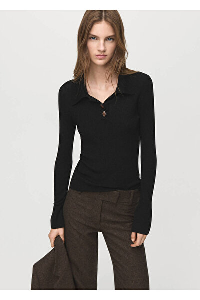 MANGO Woman Polo yaka ribana kazak