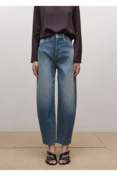 MANGO Woman Yüksek belli balon jean pantolon