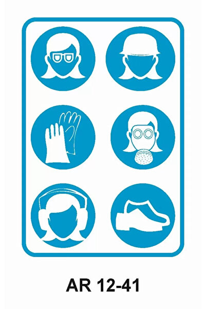 Outdoor One Protective Material Symbols Women Figure Work Safety Warning Sign...
