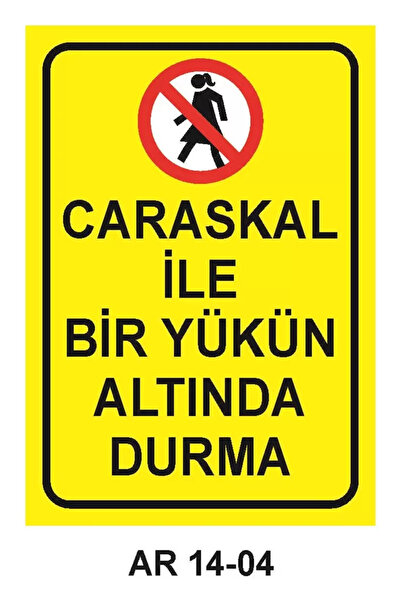 Outdoor One Stop under a Load with Caraskal Women Figure Work Safety Warning ...