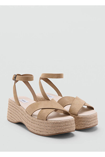Mango Teen Çapraz askılı platform sandalet