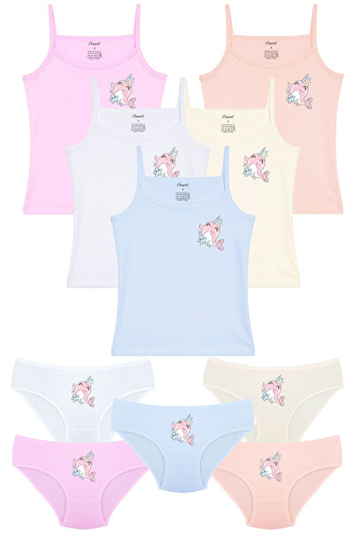 Onurel Dolphin Printed Lycra Cotton Athlete εσώρουχα - Σετ 5 τεμαχίων για κορ...