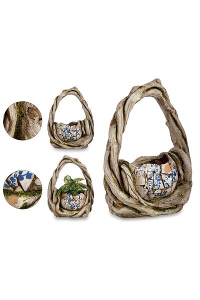 Ibergarden Ίμπεργκαρντεν ρουστίκ διακοσμητικό καλάθι κήπου, 44x34,5x17 εκ.