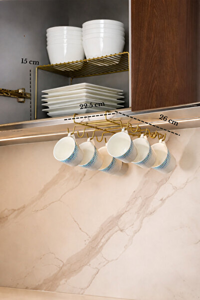 Edora Home Χρυσό σετ κουζίνας 2 τεμαχίων, οργανωτής ντουλαπιών και θήκη για 1...