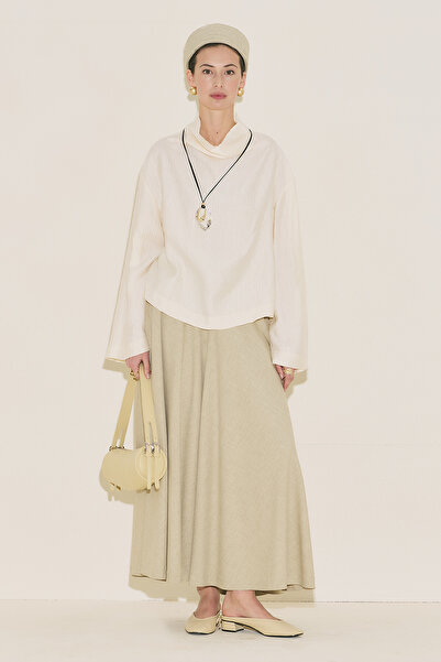 Manuka Textured Drapey Bluz İnci̇