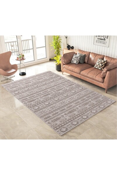 Adalizza Modern Tasarımlı Jüt Dokuma Loop Sisal Bej Renk Halı