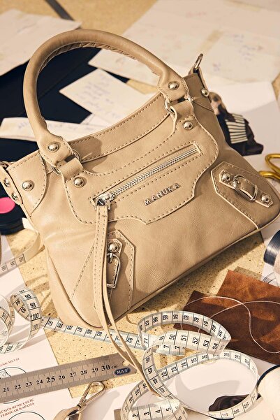 Manuka ΞΥΛΙΝΗ ΔΕΡΜΑΤΙΝΗ ΤΣΑΝΤΑ ΜΠΕΖ