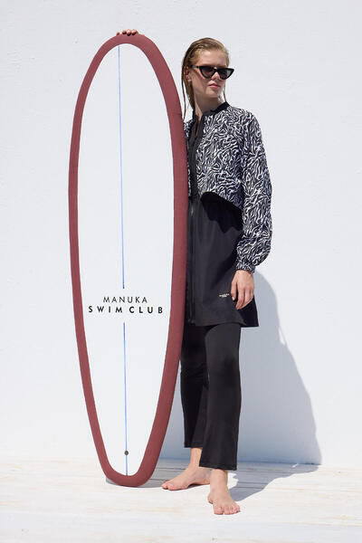 Manuka Ветроустойчив 3-частен скромен бански костюм Zebra