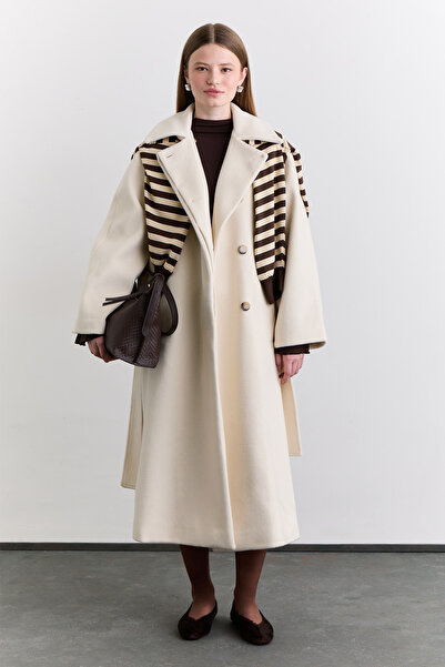 Manuka DÜZ KAPAMALI KAŞE KABAN EKRU