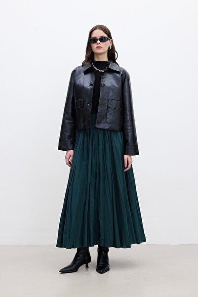 Manuka Πράσινη μάξι φούστα με πιέτες