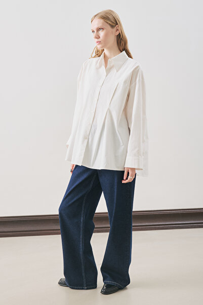 Manuka Πουκάμισο με σχέδιο με κομμάτια εκρού