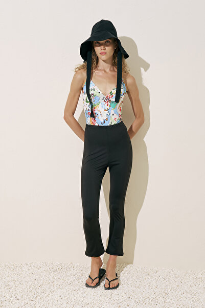 Manuka Παντελόνι μαγιό με φαρδιά μπατζάκια, μαύρο