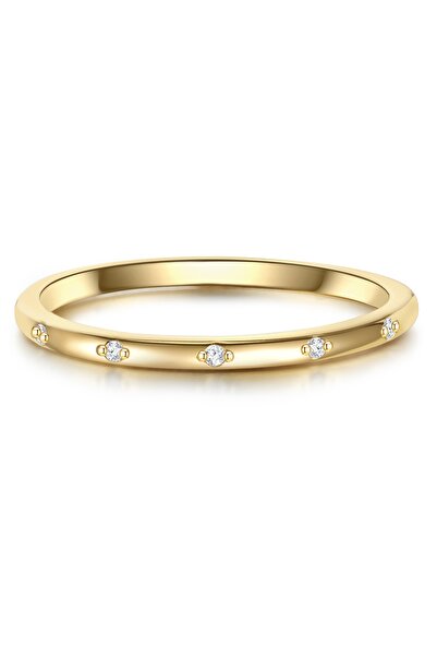 Glanzstücke München Silberring Ring Sterling Silber gelbgold Zirkonia weiß