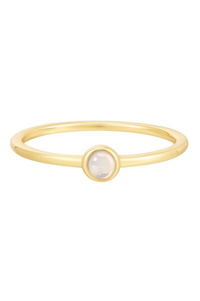 Glanzstücke München Silberring Ring Sterling Silber gelbgold Mondstein (synth.)