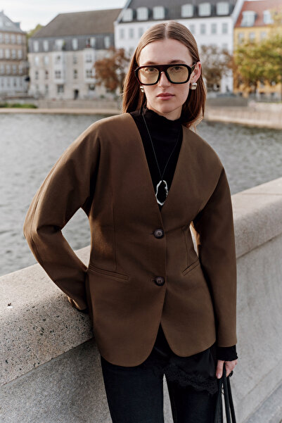 Manuka ΣΤΟΥΝΤΙΟ ΜΠΛΕΙΖΕΡ ΜΠΟΥΦΑΝ ΣΚΟΥΡΟ ΚΑΦΕ