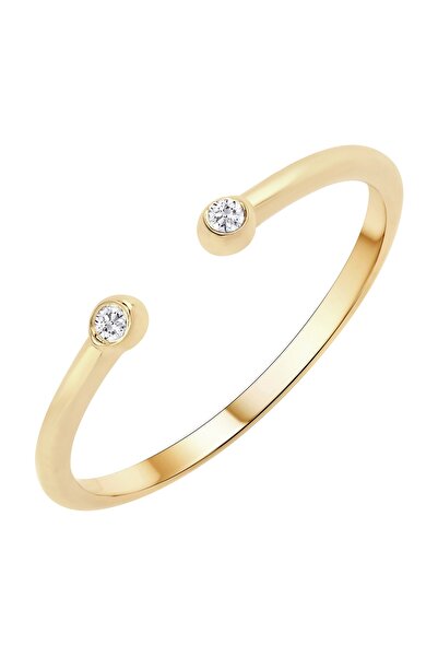 Glanzstücke München Silberring Ring Sterling Silber gelbgold Topas weiß