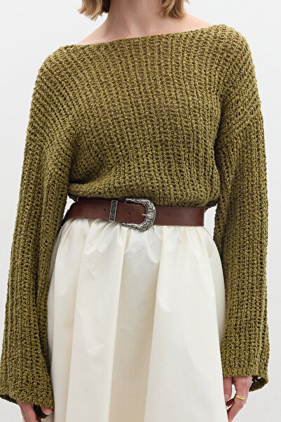 Manuka Καφέ καουμπόικη πόρπη Kimmer