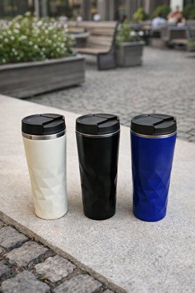 Chefstar KAPAKLI MUG BARDAK SEYAHAT TERMOS KUPA SICAK VE SOĞUK İÇECEKLER İÇİN...