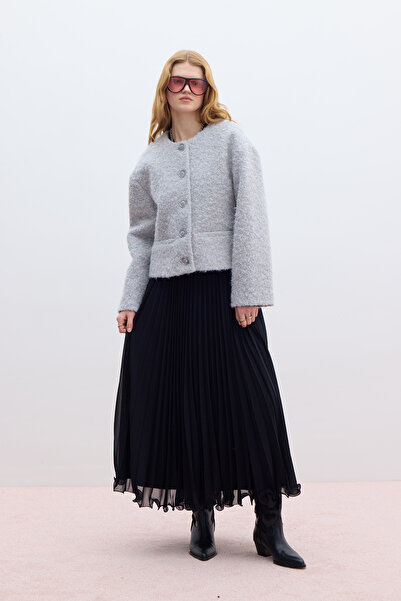 Manuka Μαύρη πλισέ φούστα