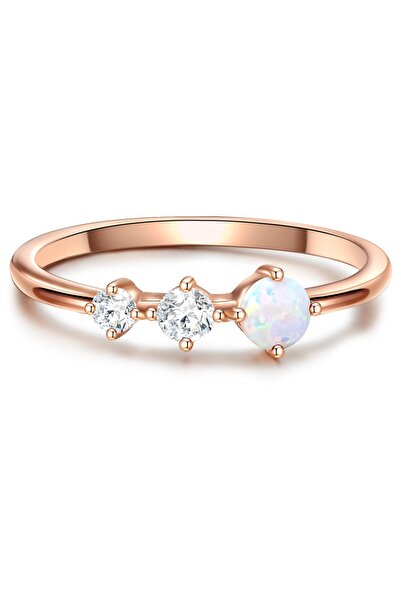 Glanzstücke München Silberring Ring Sterling Silber roségold Zirkonia weiß Op...