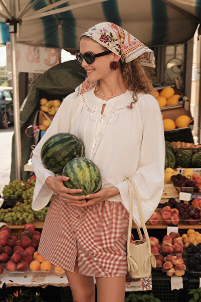 Manuka ΚΟΝΤΗ ΜΠΛΟΥΖΑ ΕΚΚΡΥ ΜΕ ΥΦΑΣΜΑ ΚΕΝΤΗΜΕΝΗ