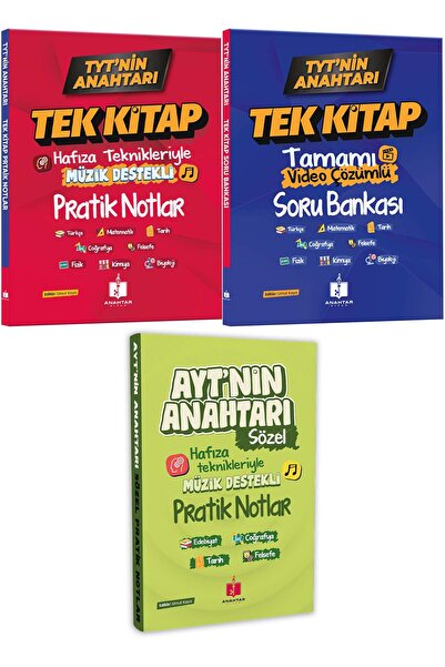 Anahtar Kitap 2026 Tyt'nin Anahtarı Süper 2'li Ve Ayt'nin Anahtarı Sözel Hafı...